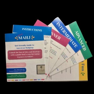 Printable Kids Mahjong Card: Beginner Mahjong Cheat Sheet (PDF Download image 2