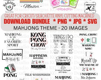 Mahjong Bundle, Mahjong svg, Mahjong png, Mahjong jpg, Mahjong Digital, Mahjong theme bundle, Digital bundle, Mahjong download, Mahjong Mahj