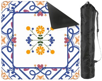 Mahjong Mat, Spring Floral Theme Mahjong Mat, Mah jongg Mat, Scandinavian Design Mahjong Mat