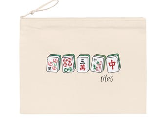 Mahjong Tiles bag, Cute Mahjong Bag, Gamer Gift, Organizer Pouch, Mahjong bag, Tile bag