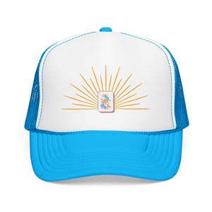 Mahjong Tile Pattern Foam Trucker Hat | Mahjong Letters Cap