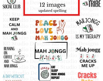 Pacchetto Mah Jongg, Mah Jongg SVG, Mah Jongg PNG, Mah Jongg jpg, Mah Jongg Digitale, Mah Jongg Pacchetto digitale, Mah Jongg download, Mahjong