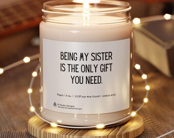 Cadeaukaars Funny Sister: geurende sojawas, 9oz