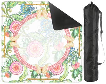 Mahjong Mat, Floral Theme Mahjong Mat, Mah jongg Mat