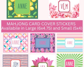 Personalized Mahjong Card Sticker: Removable Vinyl, Water Resistant