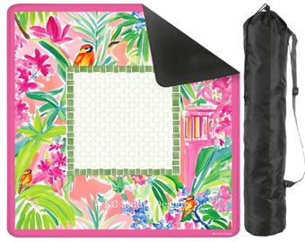 Mahjong Mat, Floral Mahjong Mat, Mahjongg Mat, Chinoiserie Mahjong Mat