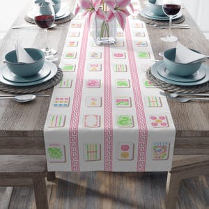 Table Runner for Mahjong Parties, Mahjong Game Night Mat, Mahjong gift, Mahjong Party, Mahjong table cover, Mah jongg, Mahj, Mahjong decor image 2