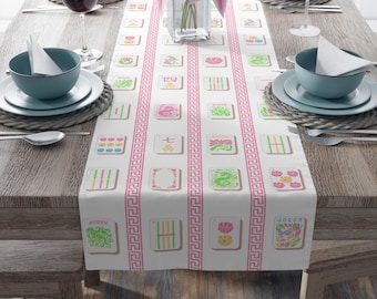 Table Runner for Mahjong Parties, Mahjong Game Night Mat, Mahjong gift, Mahjong Party, Mahjong table cover, Mah jongg, Mahj, Mahjong decor