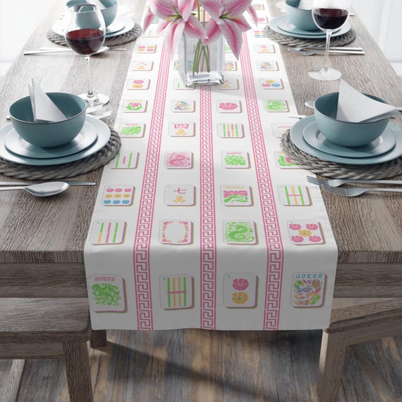 Table Runner for Mahjong Parties, Mahjong Game Night Mat, Mahjong gift, Mahjong Party, Mahjong table cover, Mah jongg, Mahj, Mahjong decor
