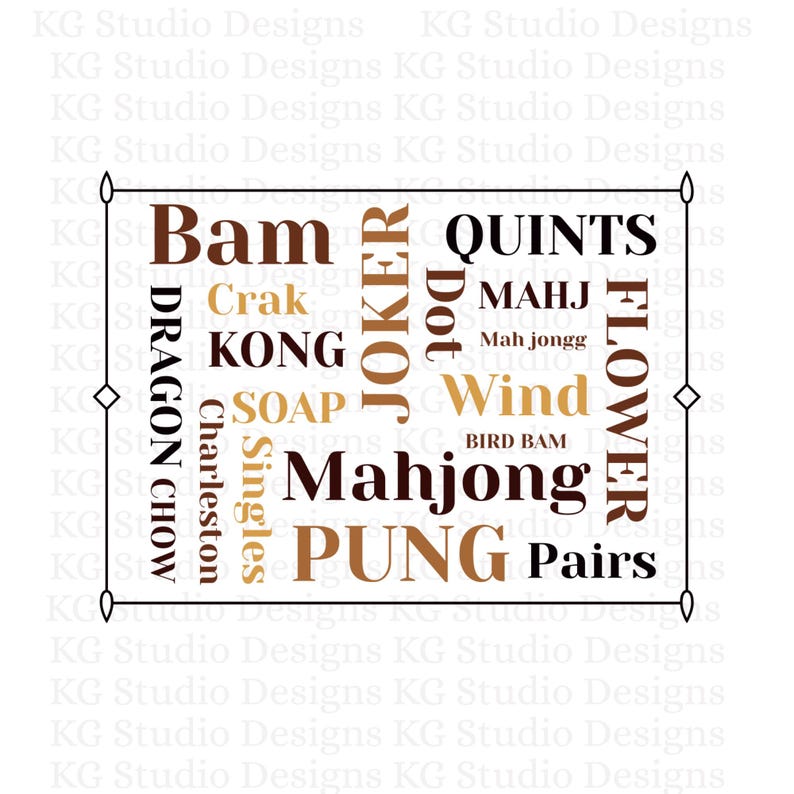 Tortoise Shell Mahjong Bundle: PNG, JPG, SVG Files (digital Download ...
