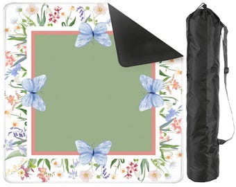 Mahjong Mat, Spring Floral Theme Mahjong Mat, Mah jongg Mat