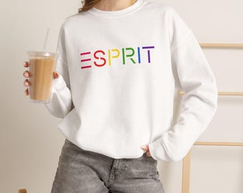 Esprit Rainbow Logo Sweatshirt | Esprit Retro Sweatshirt | 80's sweatshirt | Retro Vintage Vibe Sweatshirt