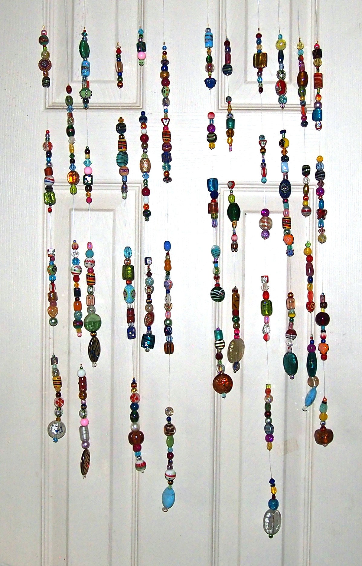 Heiheiup Butterfly Suncatcher Hanging Suncatchers Beads Colorful Chandelier  Pendant Wall Hanging Tree Window Beads Curtains 