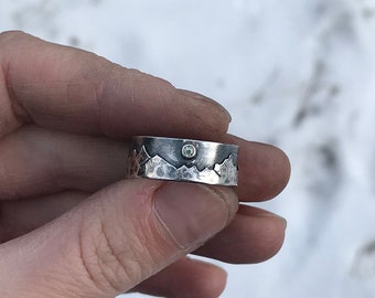 Montana Yogo Sapphire Mountain Range Ring