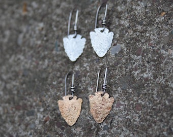 Sterling Silver Brass Lichen Dangily Earrings