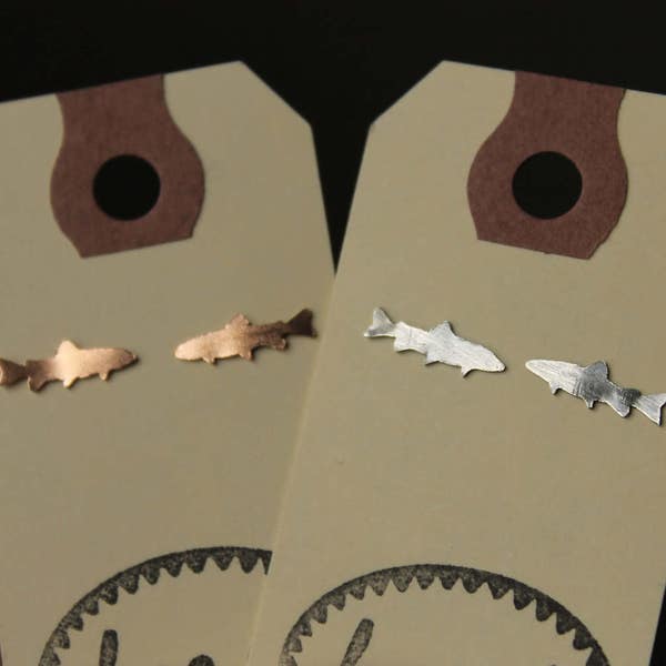 Trout Post Earrings Etsy
