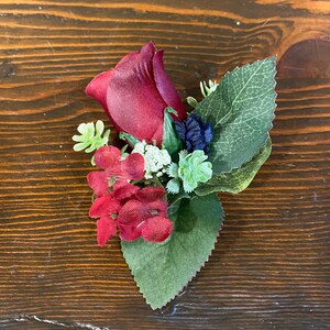Cascading Wedding Cake Flower Package in Burgundy Navy, Set of Three Floral Wedding Cake Decor, Three Tier Wedding Cake Flowers, Weddings image 9
