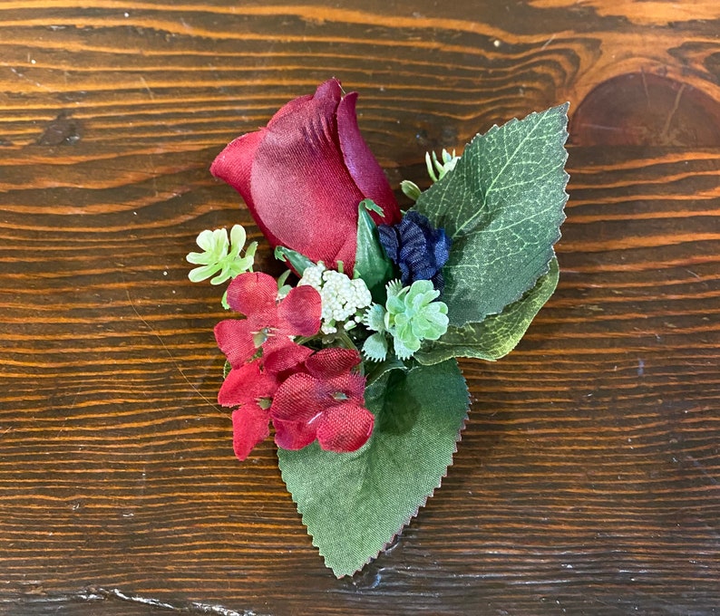 Cascading Wedding Cake Flower Package in Burgundy Navy, Set of Three Floral Wedding Cake Decor, Three Tier Wedding Cake Flowers, Weddings image 9