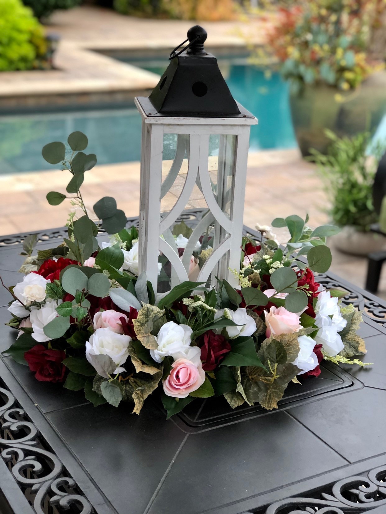 Wedding Lantern Floral Design Lantern Centerpiece Etsy