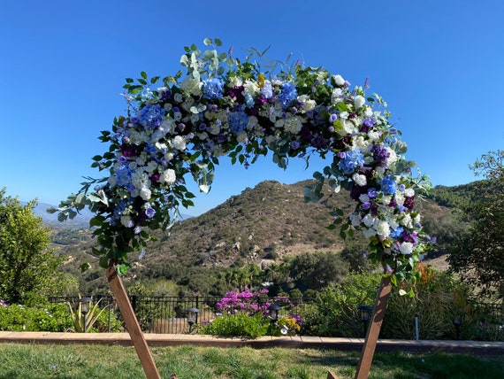 Paquete de flores de arco de boda de lavanda azul polvoriento - Etsy España