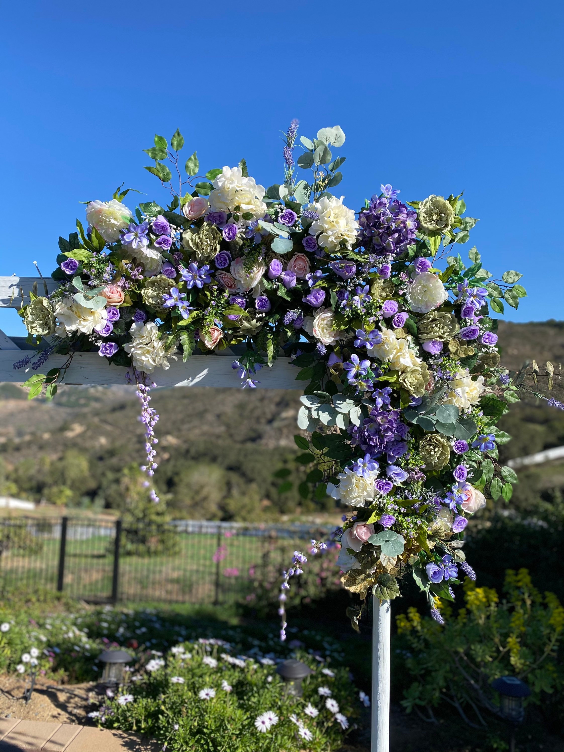 Lavender Wedding Arch Flowers