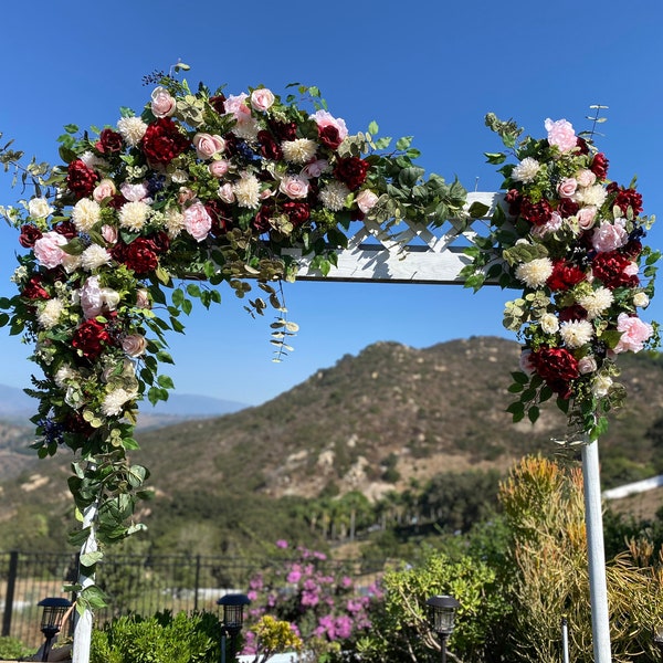 Wedding Arch Flowers Burgundy - Etsy