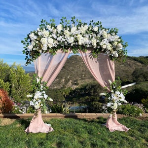 Wedding Ceremony Archway Flowers, White Wedding Archway Flowers, Chuppah Flowers, Wedding Flower, Custom Wedding Flowers, Boho Weddings image 9