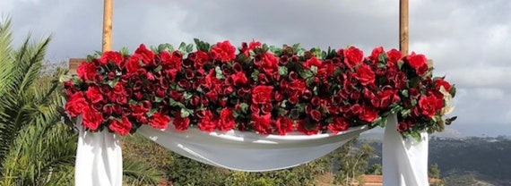 Fleurs de tonnelle de mariage rose rouge paquet de fleurs de - Etsy France