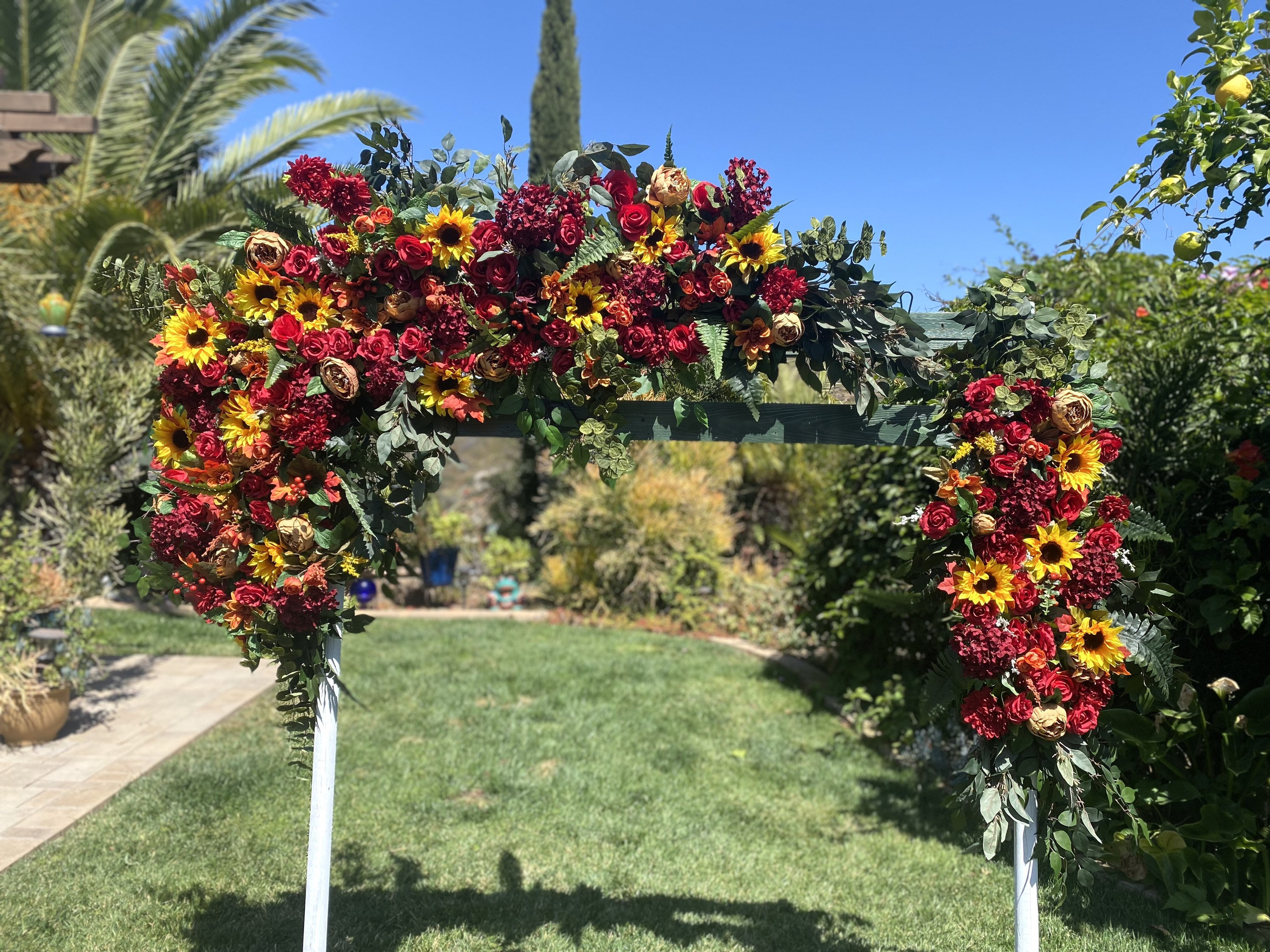 Sunflower Wedding Arch Flowers