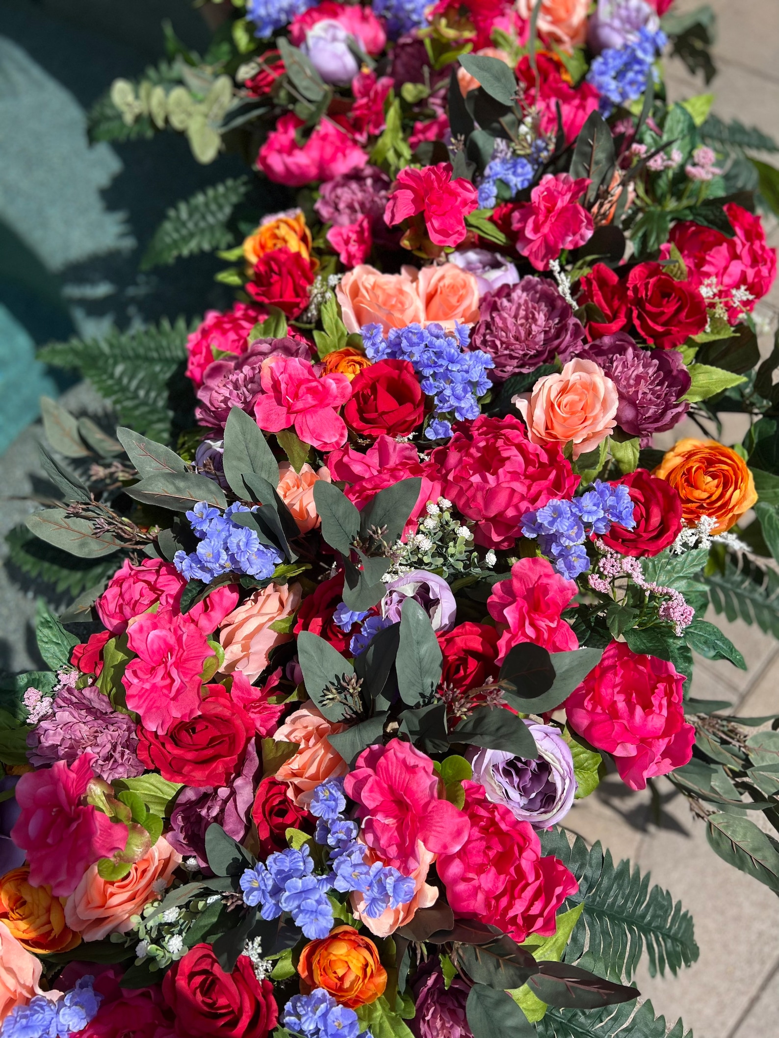 Jewel Tone Wedding Arch Flowers Artificial Wedding Flower Etsy