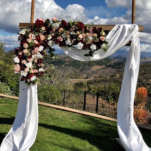 Burgundy Blush Wedding Ceremony Arch Wedding Arch Flowers - Etsy