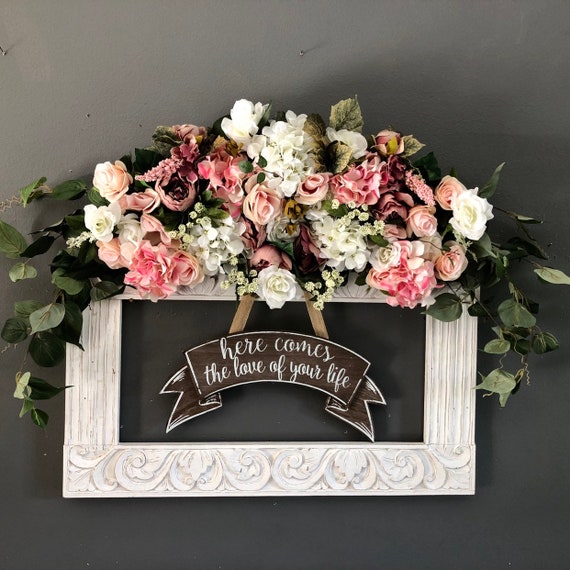 Blush Wedding Circle Ceremony Arch Wedding Flowers Circle Etsy