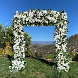 A Custom Listing Reserved for Melanie, White Green Wedding Ceremony Archway Flowers For Weddings White Peony Boho Flowers, Custom Events