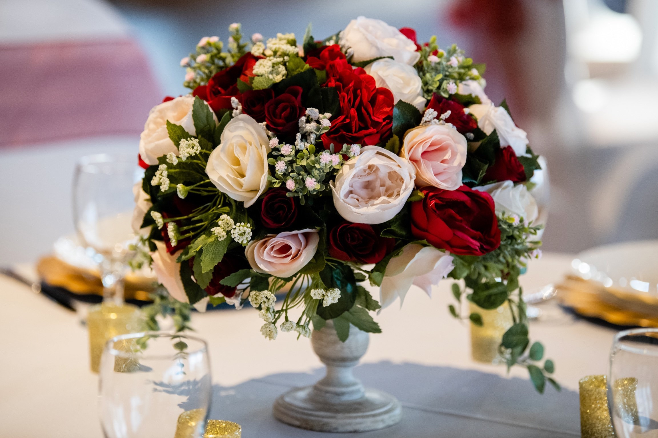 Round Centerpieces Burgundy Rose Versatile Burgundy White Artificial Round Centerpieces Burgundy Rose Versatile Burgundy White Artificial