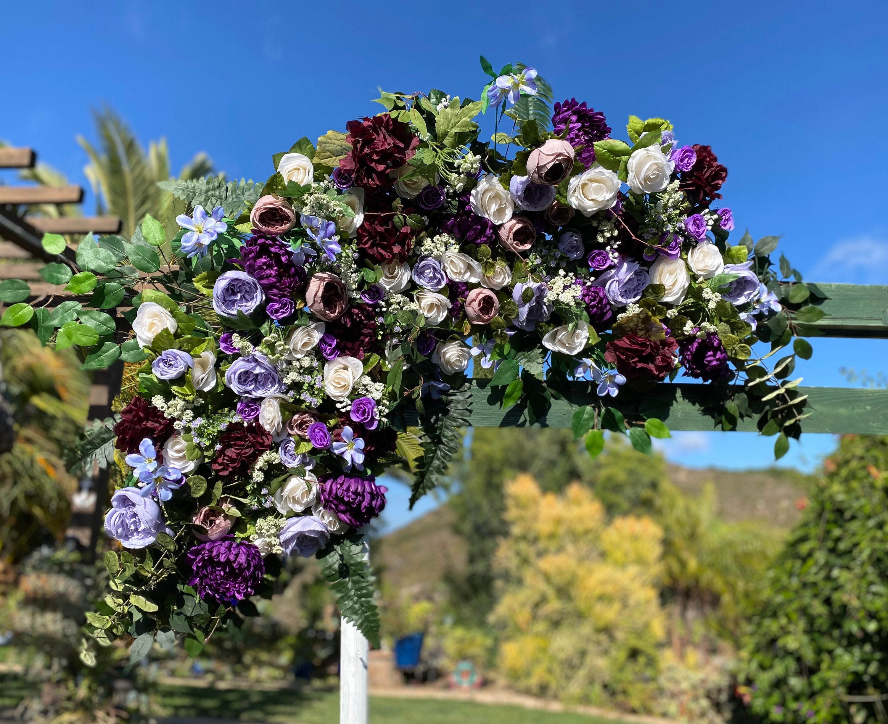 Purple Lavender Wedding Arch Flowers