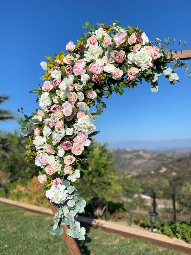Blush Wedding Ceremony Arch Flower Package Blush Wedding Etsy
