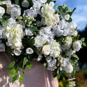 Wedding Ceremony Archway Flowers, White Wedding Archway Flowers, Chuppah Flowers, Wedding Flower, Custom Wedding Flowers, Boho Weddings image 7