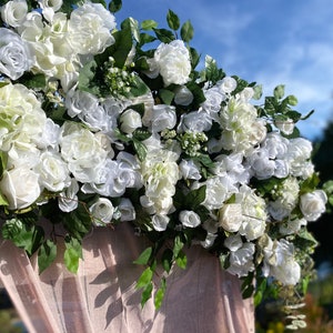 Wedding Ceremony Archway Flowers, White Wedding Archway Flowers, Chuppah Flowers, Wedding Flower, Custom Wedding Flowers, Boho Weddings image 4