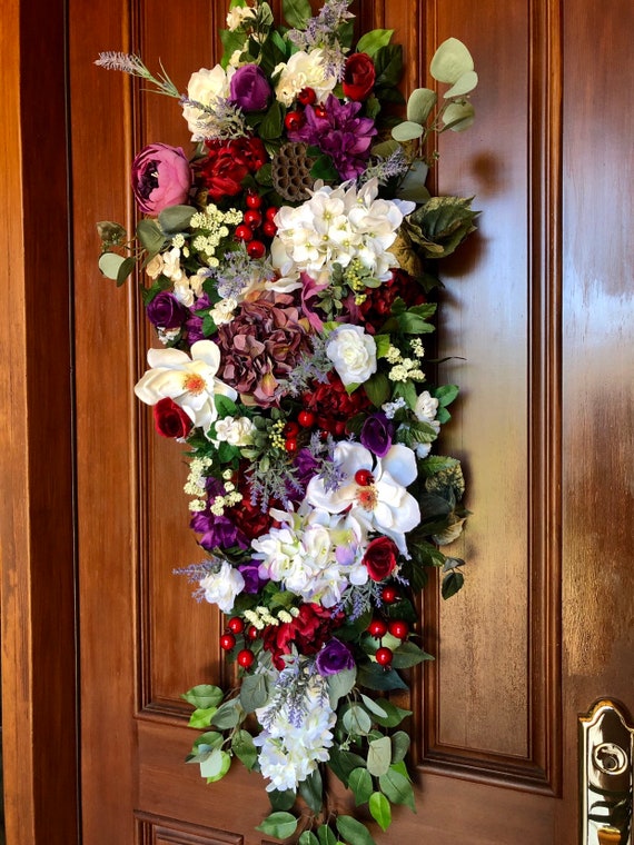 Luxury Front Door Swag Elegant Swags Entry Decor Hydrangea Etsy