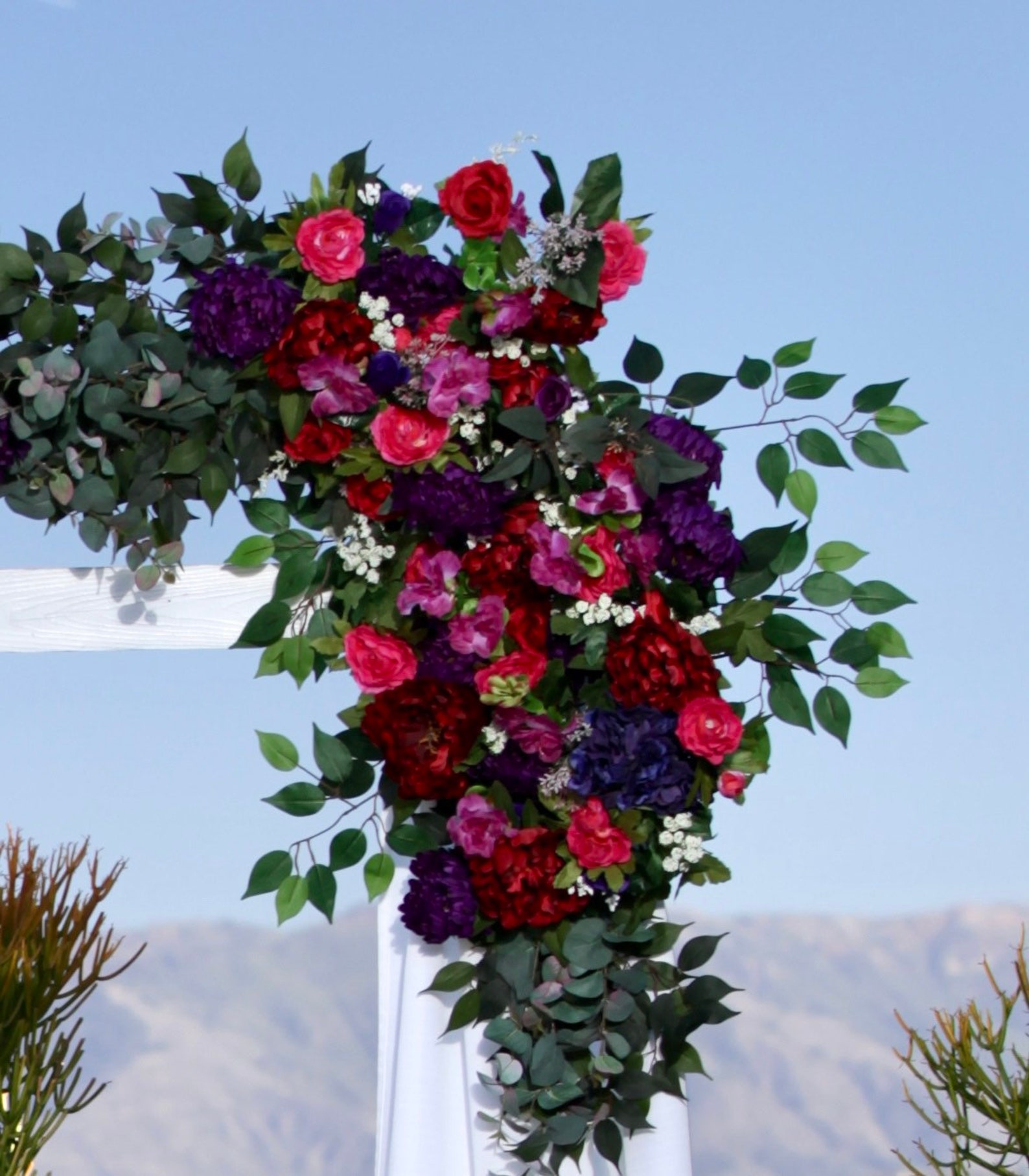 Jewel Tone Wedding Arch Flowers Wedding Flower Package Etsy
