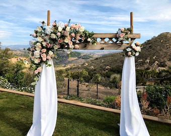 Whimsical Blush Wedding Ceremony Arch Flower Package, Custom Color Wedding Flowers, Event Floral Arrangements, Fairytale Wedding Flowers,