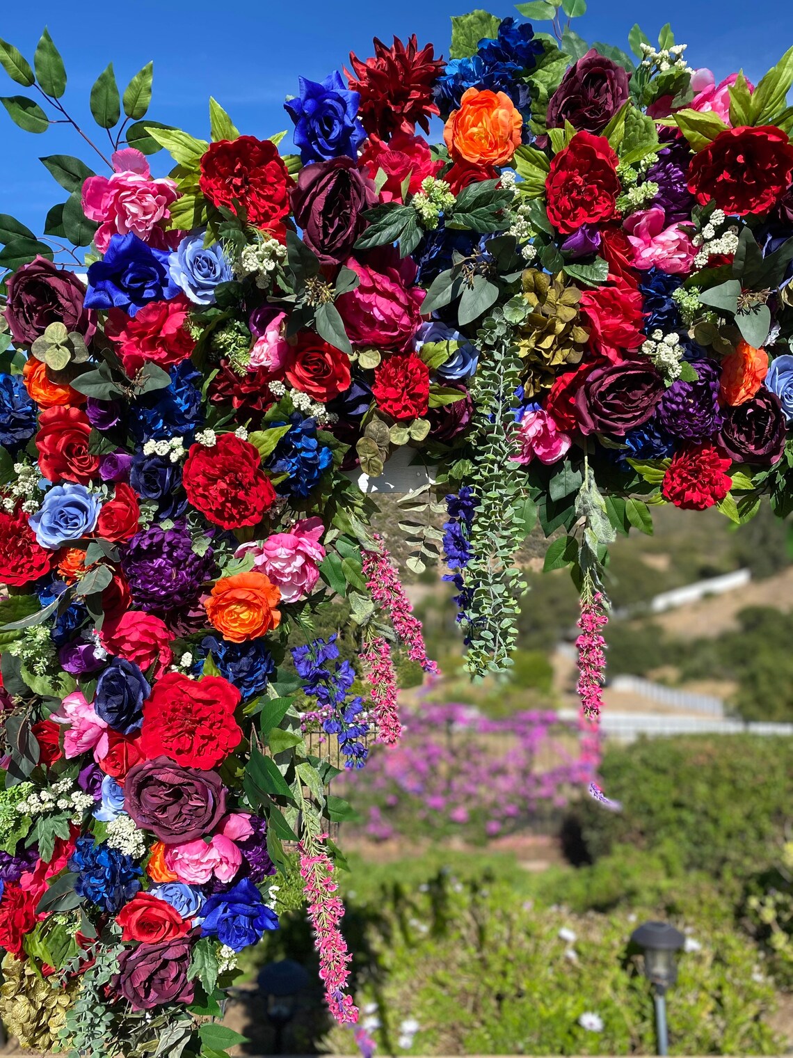 Jewel Tone Wedding Arch Flowers Wedding Flower Package Etsy