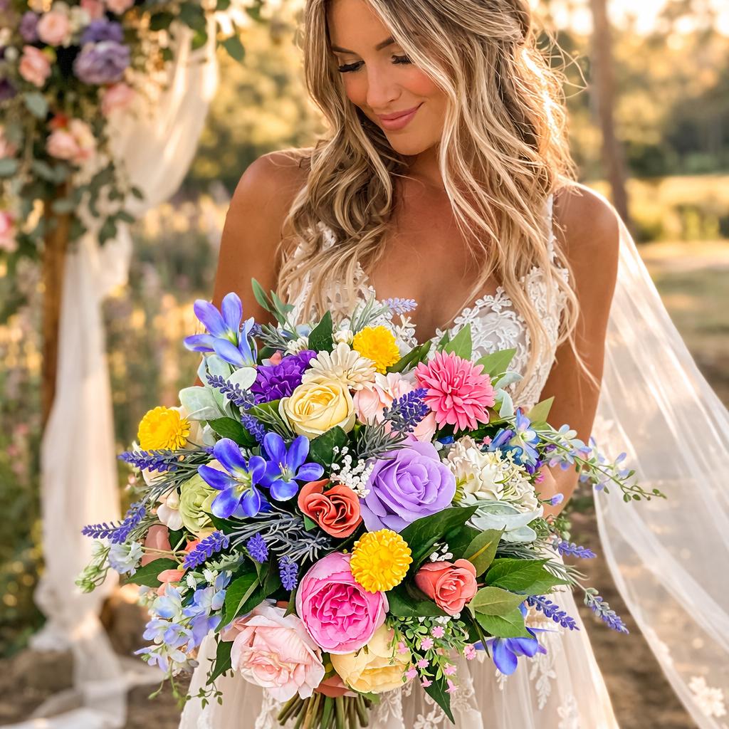 Pastel Boho Bridal Bouquet
