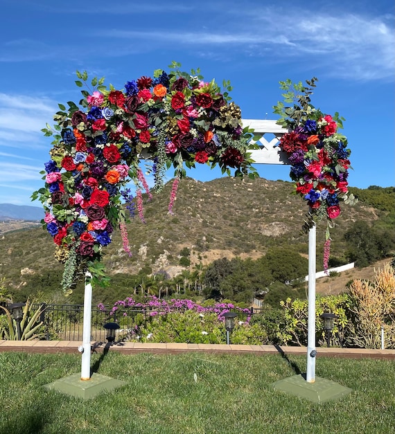 Jewel Tone Wedding Arch Flowers, Wedding Flower Package  display picture 2
