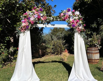 Whimsical Wildflower Wedding Ceremony Floral Arch Swag, Custom Wedding Arbor Flowers, Multicolor Pastel Wedding Arch Flowers, Vineyard Swags