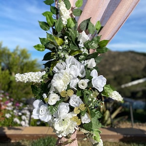 Wedding Ceremony Archway Flowers, White Wedding Archway Flowers, Chuppah Flowers, Wedding Flower, Custom Wedding Flowers, Boho Weddings image 6