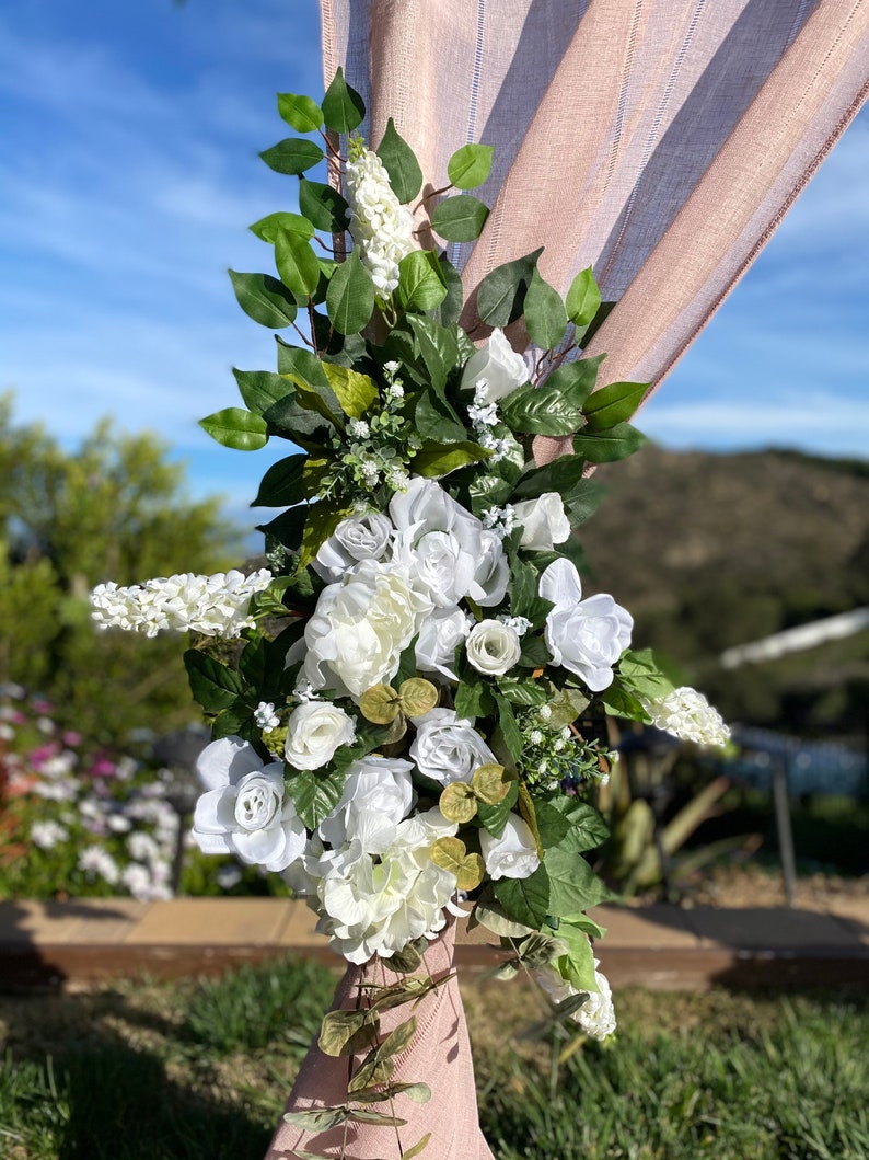 Wedding Ceremony Archway Flowers, White Wedding Archway Flowers, Chuppah Flowers, Wedding Flower, Custom Wedding Flowers, Boho Weddings image 6