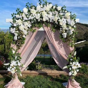 Wedding Ceremony Archway Flowers, White Wedding Archway Flowers, Chuppah Flowers, Wedding Flower, Custom Wedding Flowers, Boho Weddings image 1
