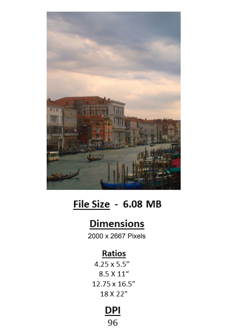 Venice Post Card Themed Printable Photo PNG Photobox - Etsy