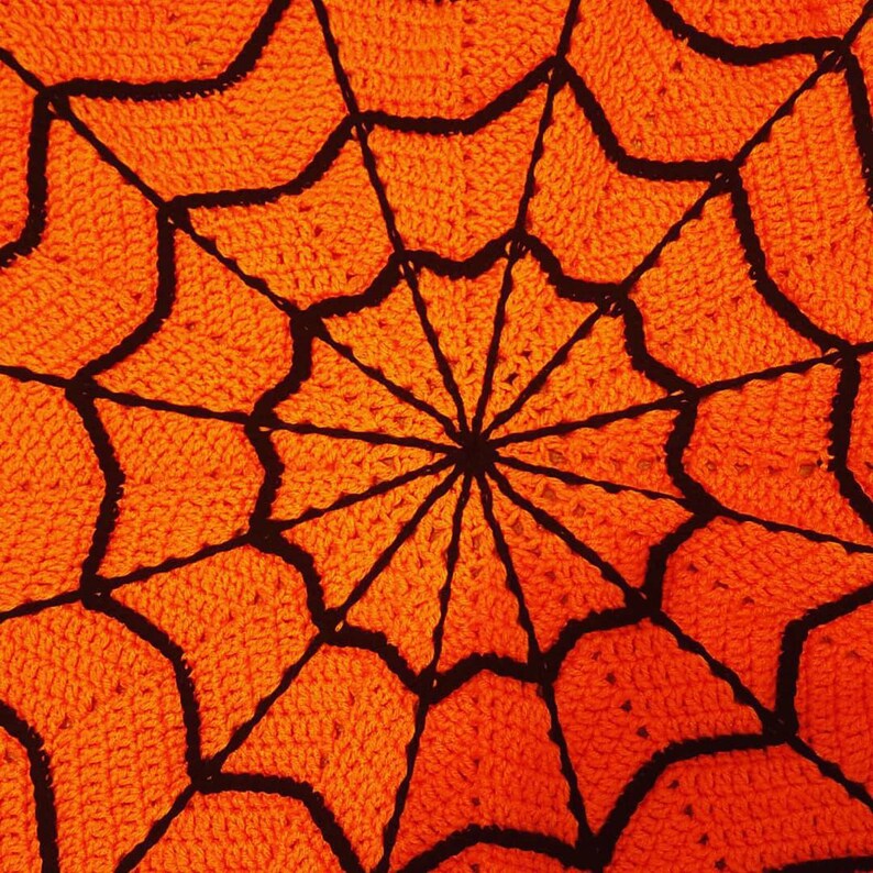 Spider  Blanket Crochet Throw Blanket Halloween Etsy